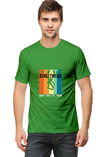Skateboarding Unisex Cotton Round Neck T-shirt
