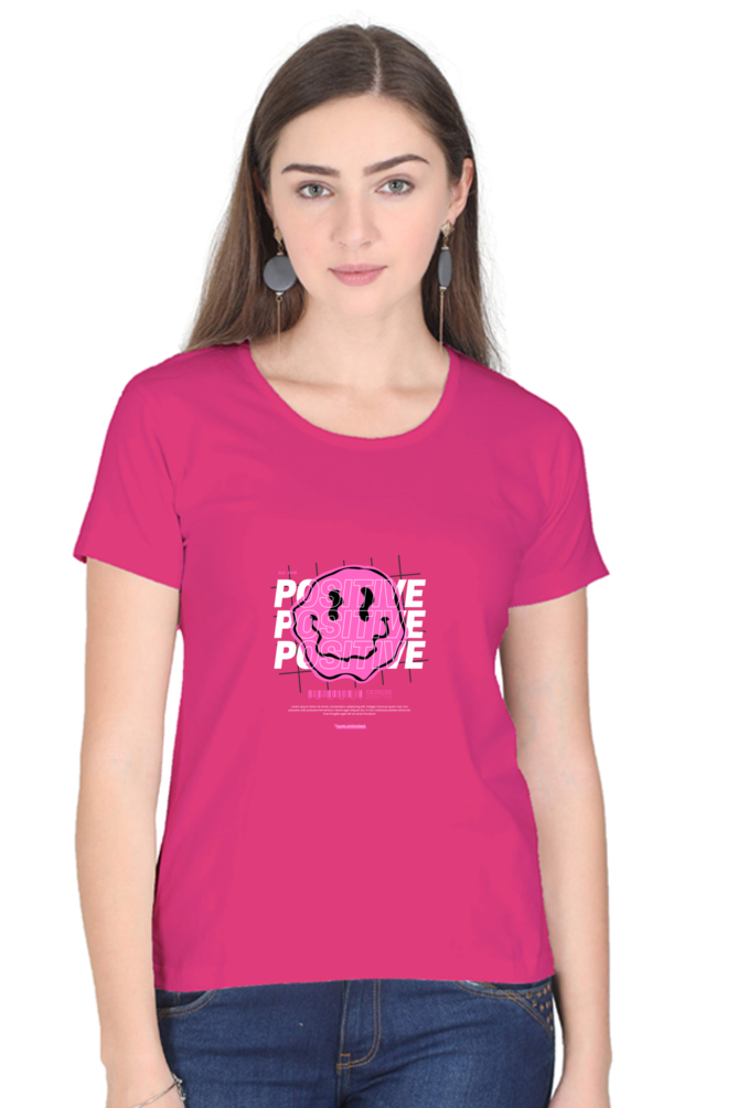 Women’s Round Neck Stones T-Shirts - Positive