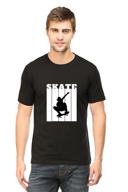 Skateboarding Unisex Cotton Round Neck T-shirt