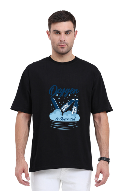 Men Swimming Oversized Classic T Shirt  - Overrated
