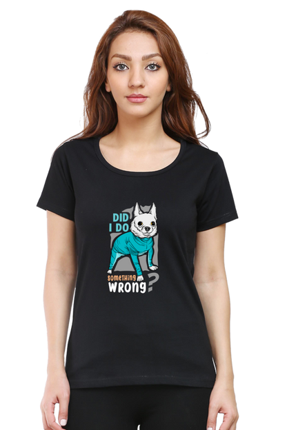 Women’s Round Neck Printed Funny & Queen SVG T-Shirts -  wrong