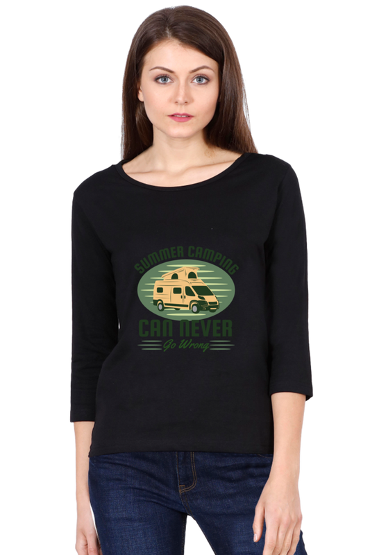 Women’s Full Sleeves Summer T-Shirts -  Camping