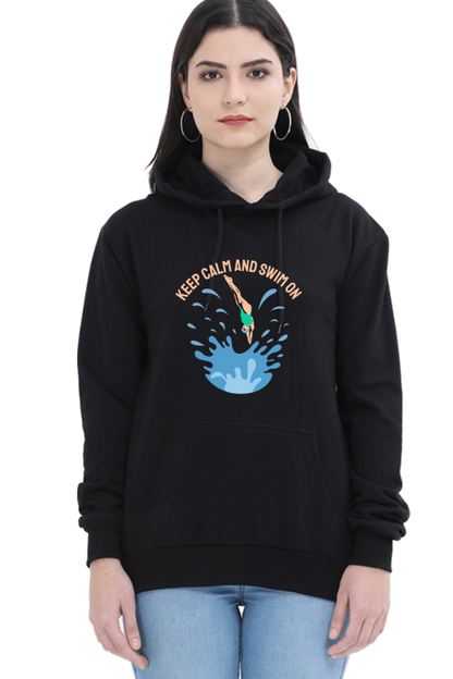 Women's Swimming Sweatshirts Hoodie - Swim On