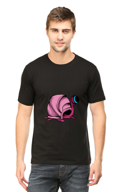 Men's Animal's & Monster's Cotton Round Neck T-Shirt - monster snail