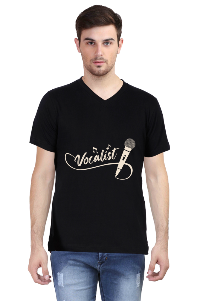 Men's V Neck T-Shirt - Vocalist