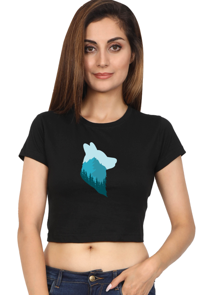 Women Adventure Crop Top - wolf