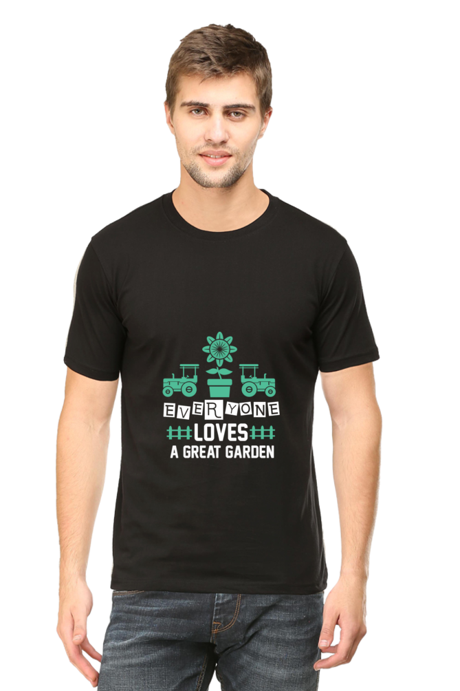Men's Gardening Cotton Round Neck T-Shirt - great