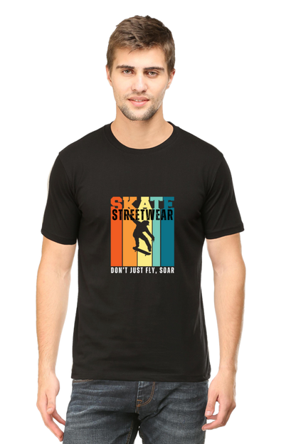 Skateboarding Unisex Cotton Round Neck T-shirt