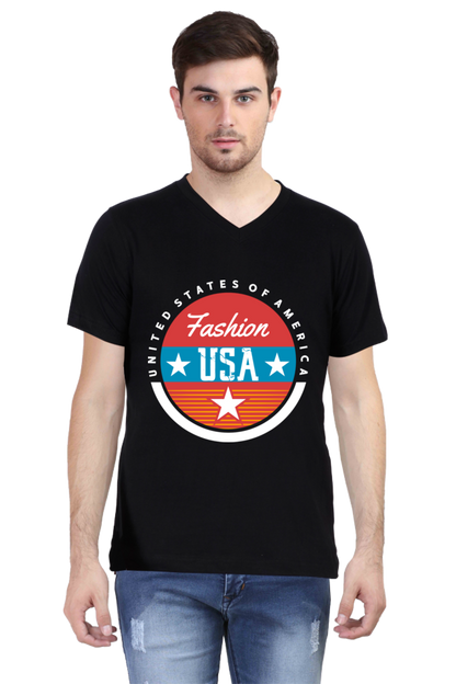 Men's V Neck T-Shirt - Fashion USA