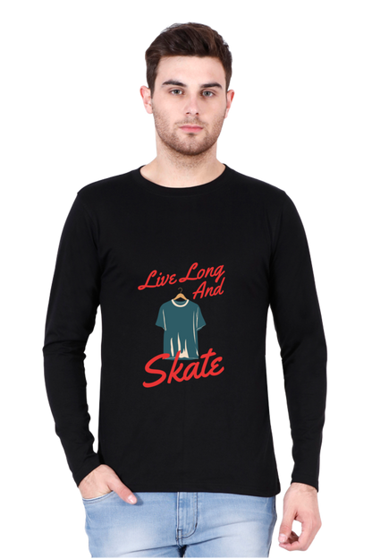 Men’s  Skateboard Full Sleeve - T Shirt - Live Long
