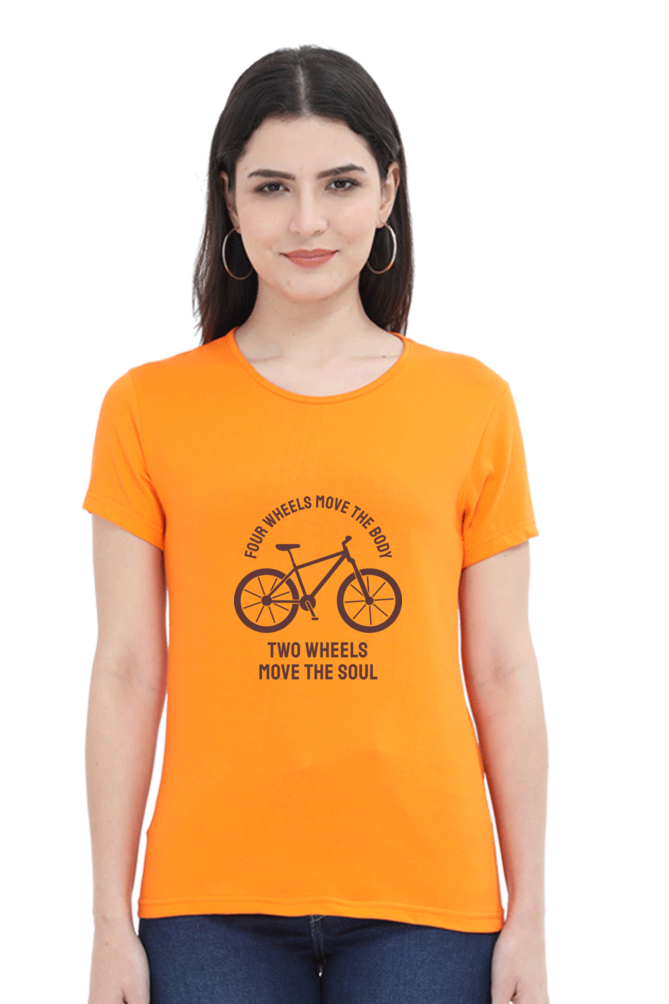 Women’s Round Neck Printed Rider T-Shirts -  move body