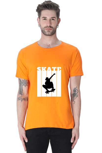 Skateboarding Unisex Cotton Round Neck T-shirt
