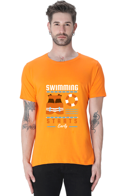 Men's Round Neck Swimming T-Shirt - Starts