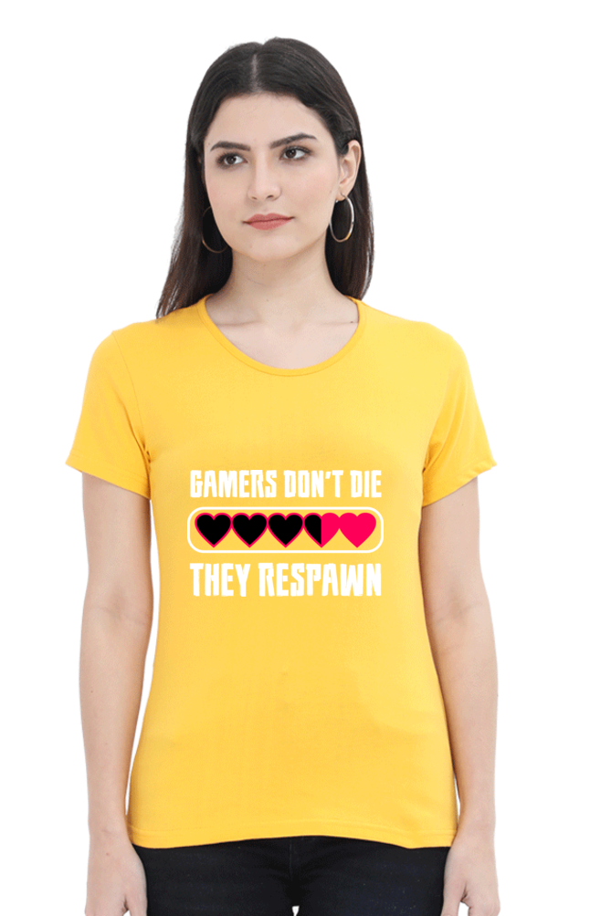Women’s Round Neck Printed Gamer T-Shirts -  Respawn