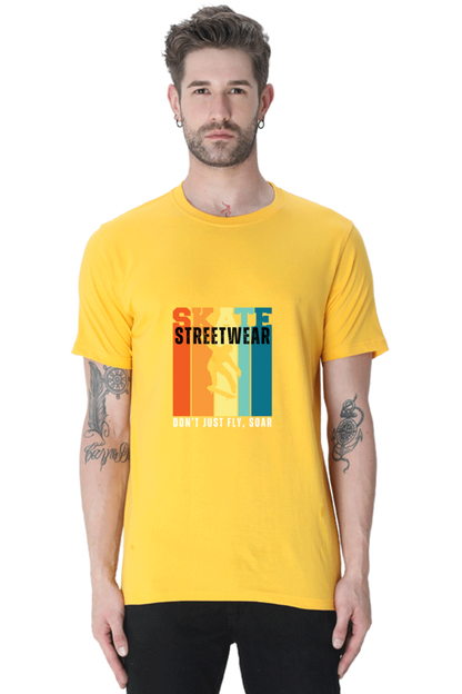 Skateboarding Unisex Cotton Round Neck T-shirt