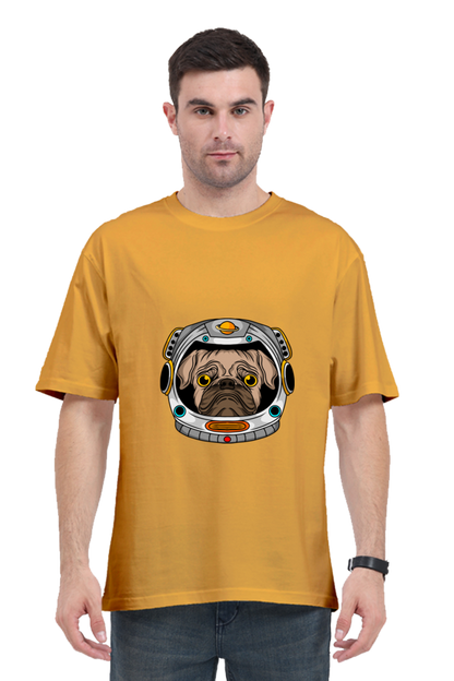Men Animal's & Monster's  Oversized Classic T Shirt  -  helmet dog