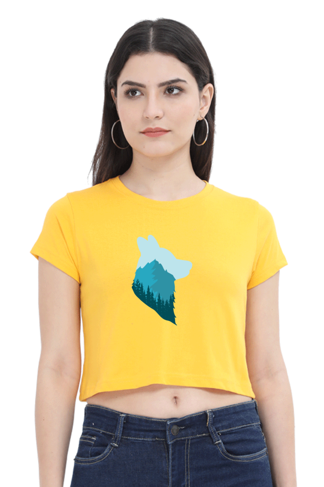 Women Adventure Crop Top - wolf