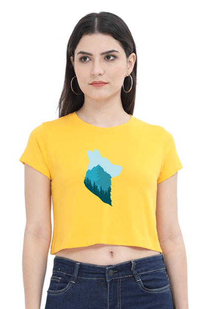 Women Adventure Crop Top - wolf