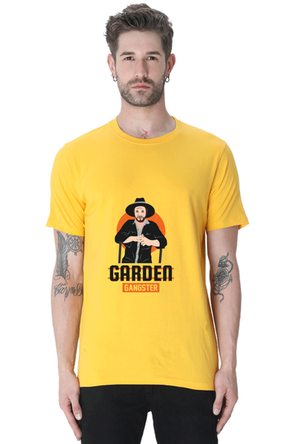 Men's Gardening Cotton Round Neck T-Shirt - gangster