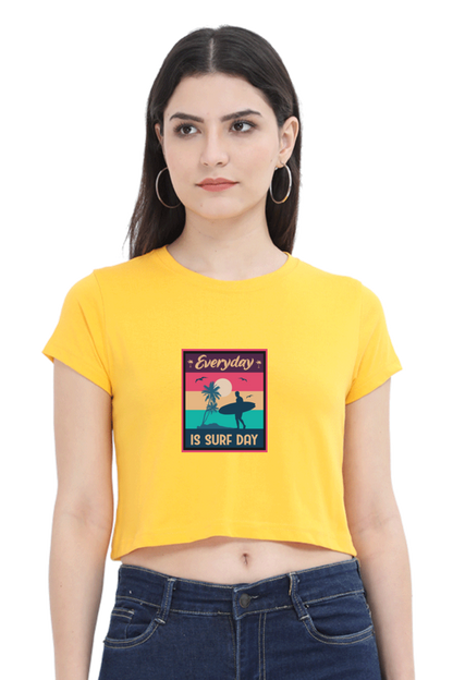 Women's Summer Crop Top - Surf Day