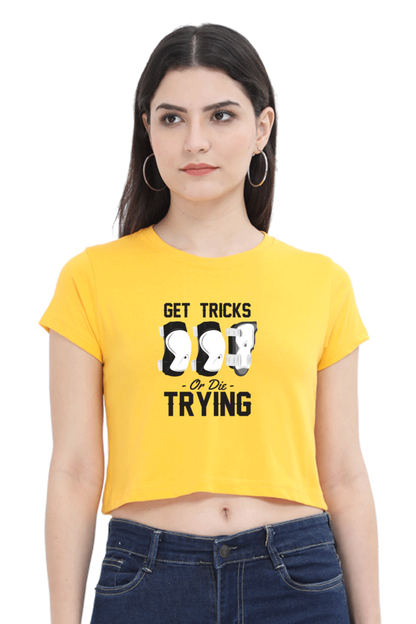 Women Skateboard Crop Top - Tricks