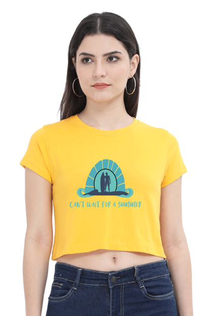 Women's Summer Crop Top - Can't Wait