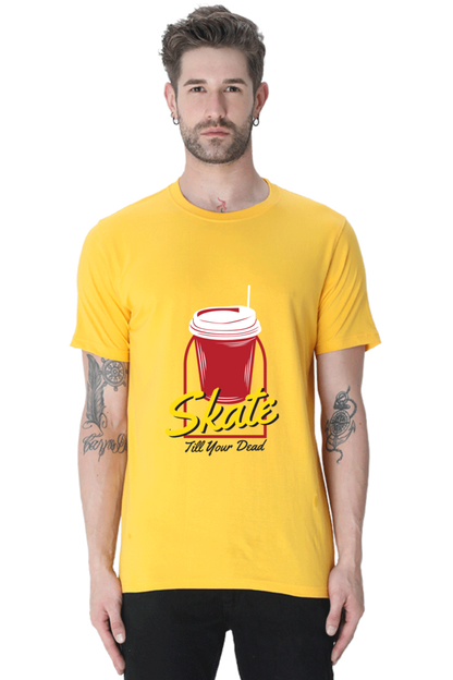Skateboard Unisex Cotton Round Neck T-shirt - Skate