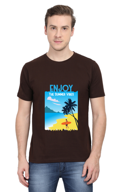 Men's Round Neck Summer T-Shirt - Vibe
