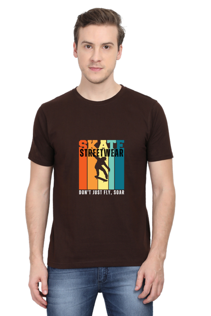 Skateboarding Unisex Cotton Round Neck T-shirt