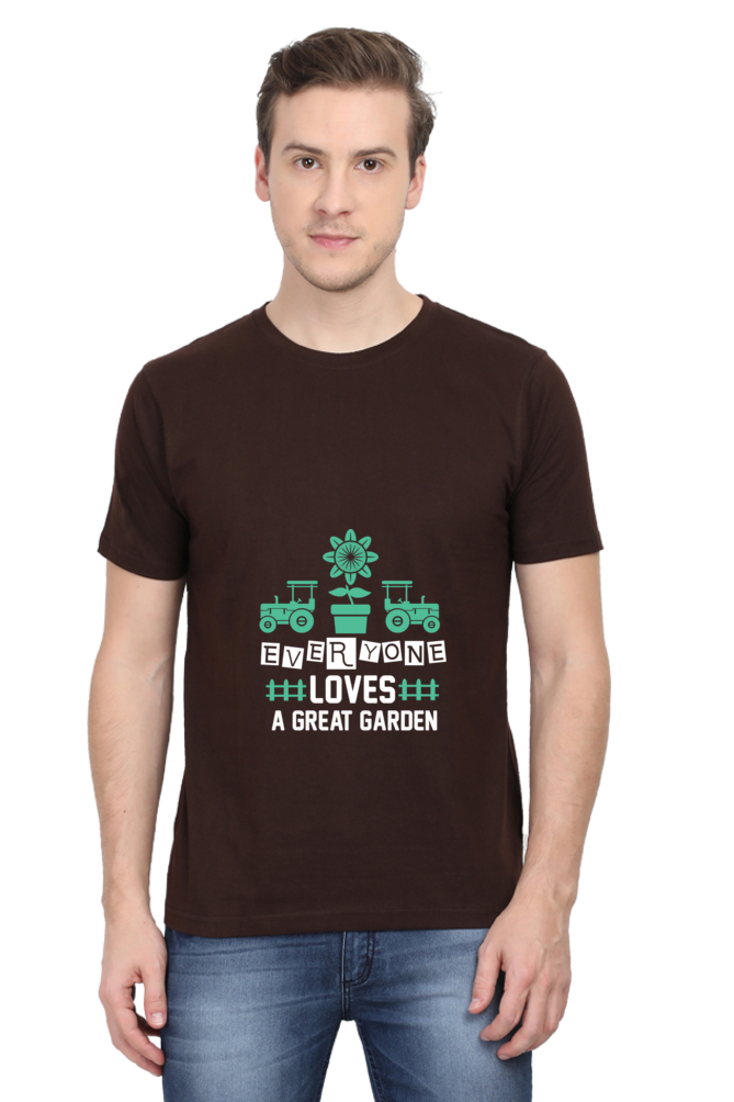 Men's Gardening Cotton Round Neck T-Shirt - great