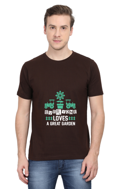 Men's Gardening Cotton Round Neck T-Shirt - great