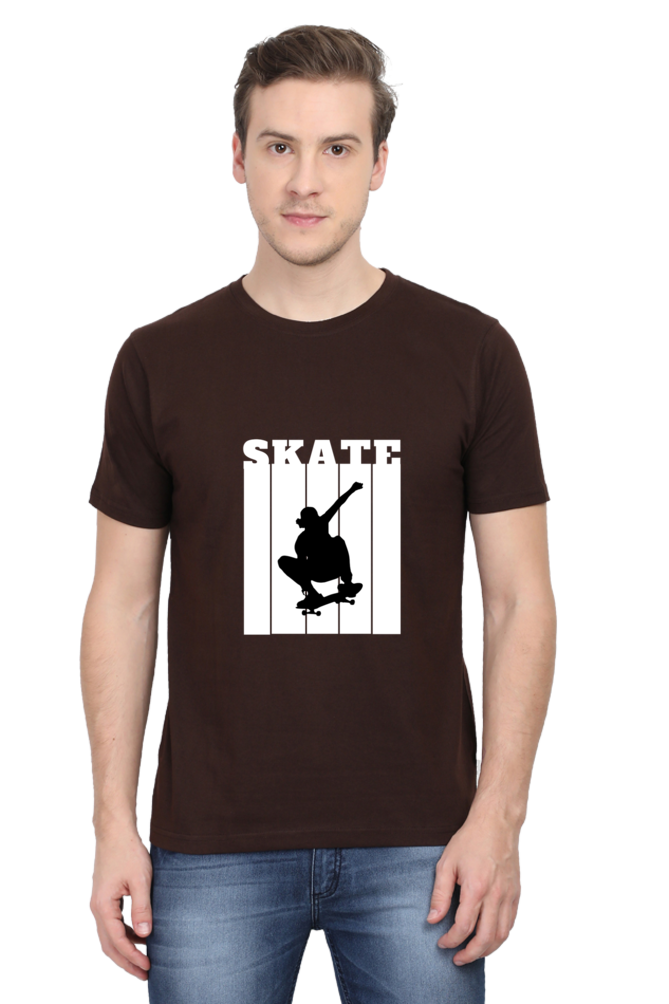 Skateboarding Unisex Cotton Round Neck T-shirt