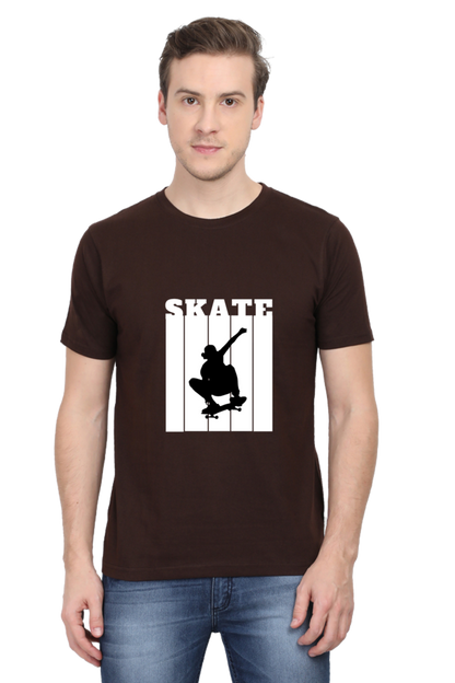 Skateboarding Unisex Cotton Round Neck T-shirt