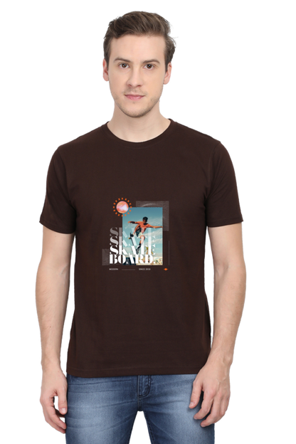 Skateboarding Unisex Cotton Round Neck T-shirt