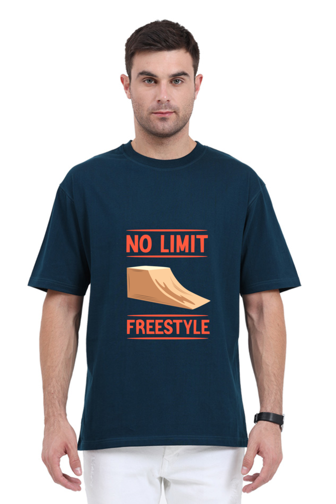 Men Skateboard Oversized Classic T Shirt  - Freestyle