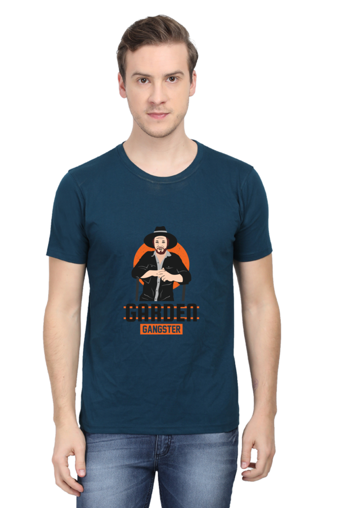 Men's Gardening Cotton Round Neck T-Shirt - gangster