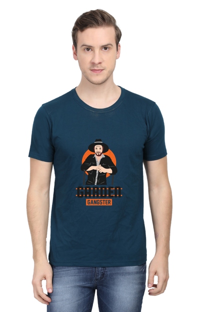 Men's Gardening Cotton Round Neck T-Shirt - gangster