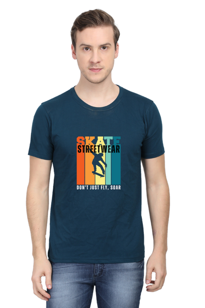 Skateboarding Unisex Cotton Round Neck T-shirt