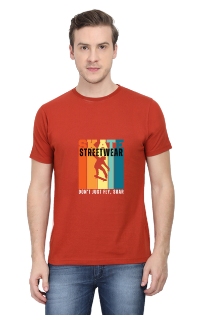 Skateboarding Unisex Cotton Round Neck T-shirt
