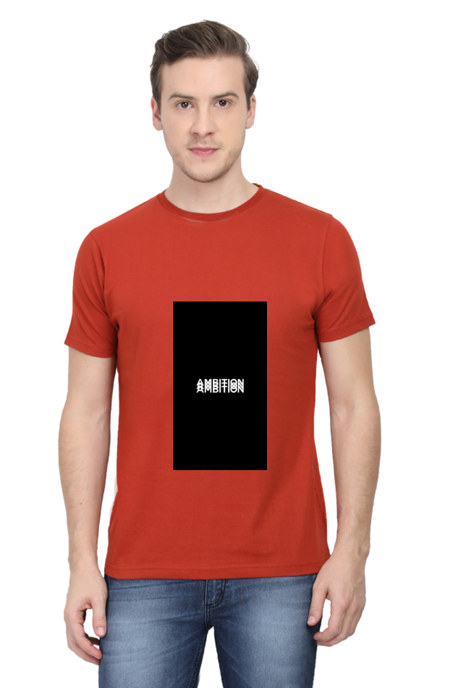 Men's Round Neck Minimalistic T-Shirt - Ambition