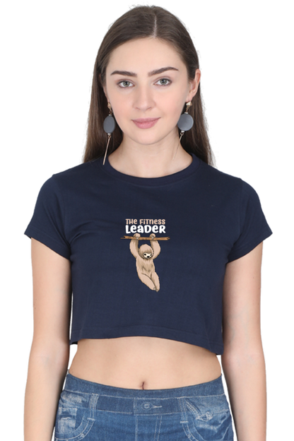 Women Funny & Queen SVG Crop Top - Leader