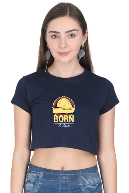 Women Skateboard Crop Top - Born