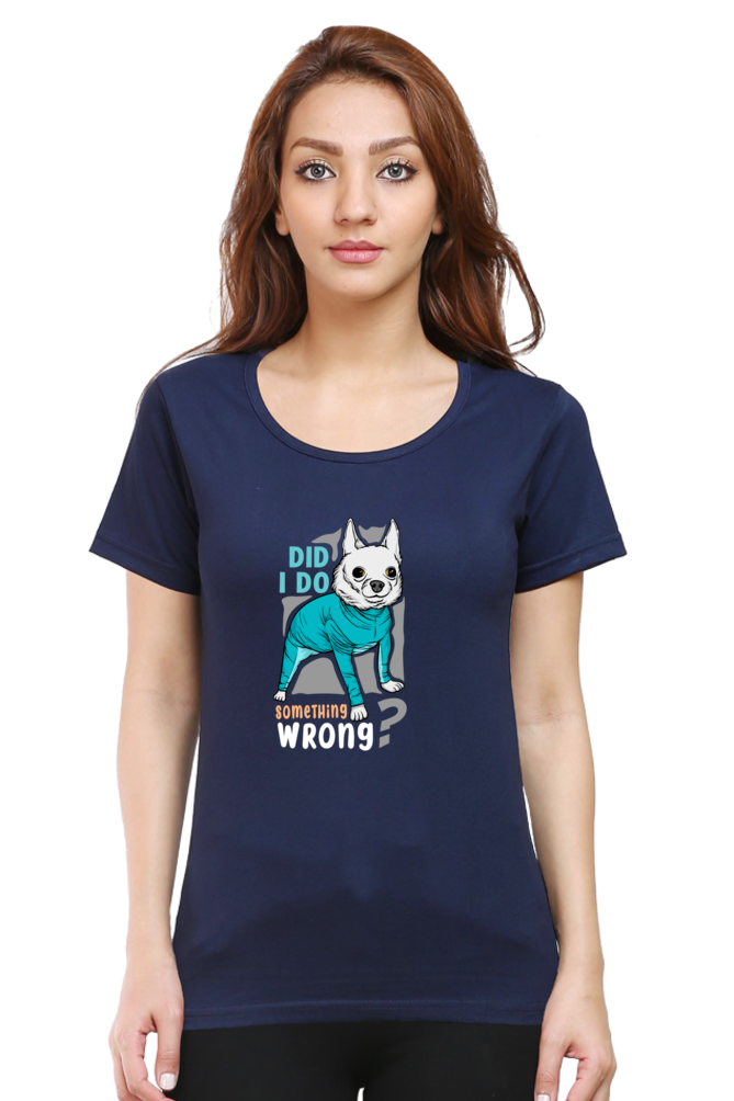 Women’s Round Neck Printed Funny & Queen SVG T-Shirts -  wrong