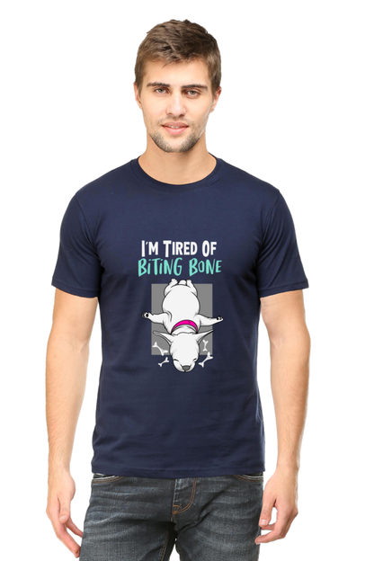 Men's Funny & Queen SVG Round Neck T-Shirt - biting