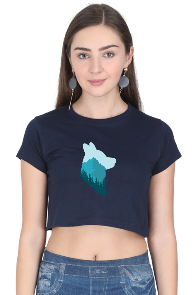 Women Adventure Crop Top - wolf