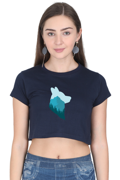 Women Adventure Crop Top - wolf