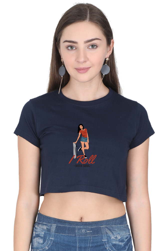 Women Skateboard Crop Top - Soul