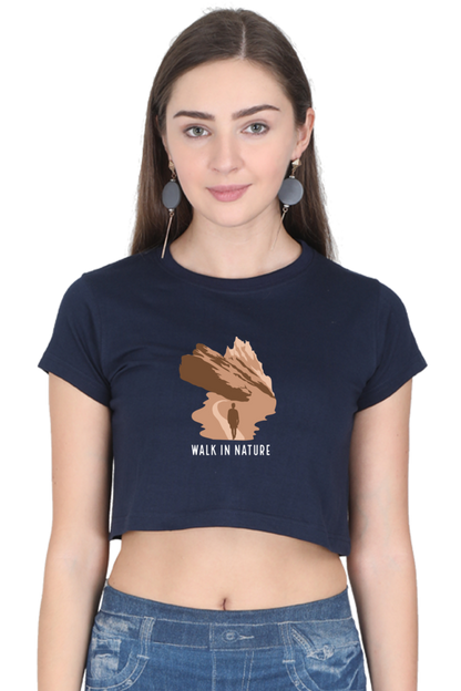 Women Adventure Crop Top - nature walk