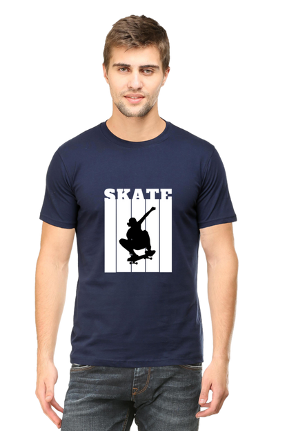 Skateboarding Unisex Cotton Round Neck T-shirt