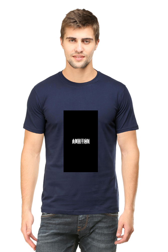 Men's Round Neck Minimalistic T-Shirt - Ambition